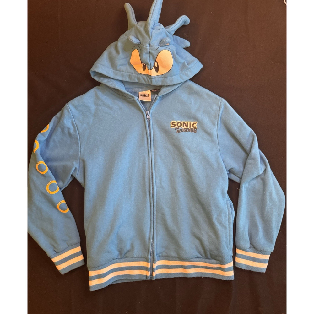 3 ITEMs Sonic the Hedgehog Hoodie AND Pajama Set Youth M (8) ZipUp Costume PJs